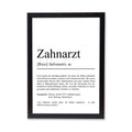 Zahnarzt Definition Poster personalisierbar mit Namen Beruf Poster Zahnarzt Geschenk Einzug Geburtstag Geschenk Zahnarzt Poster Beruf