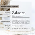 Zahnarzt Definition Poster personalisierbar mit Namen Beruf Poster Zahnarzt Geschenk Einzug Geburtstag Geschenk Zahnarzt Poster Beruf