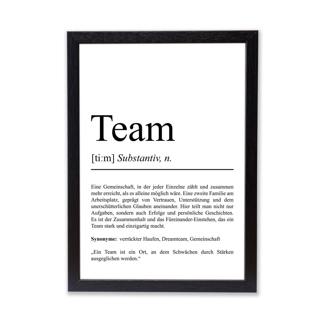 Team Definition Poster personalisierbar mit Namen Beruf Poster Team Geschenk Einzug Geburtstag Geschenk Team Poster Beruf
