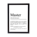 Master Definition Poster personalisierbar mit Namen Abschluss Poster Master Geschenk zum Abschluss Geschenk Master Poster Definition
