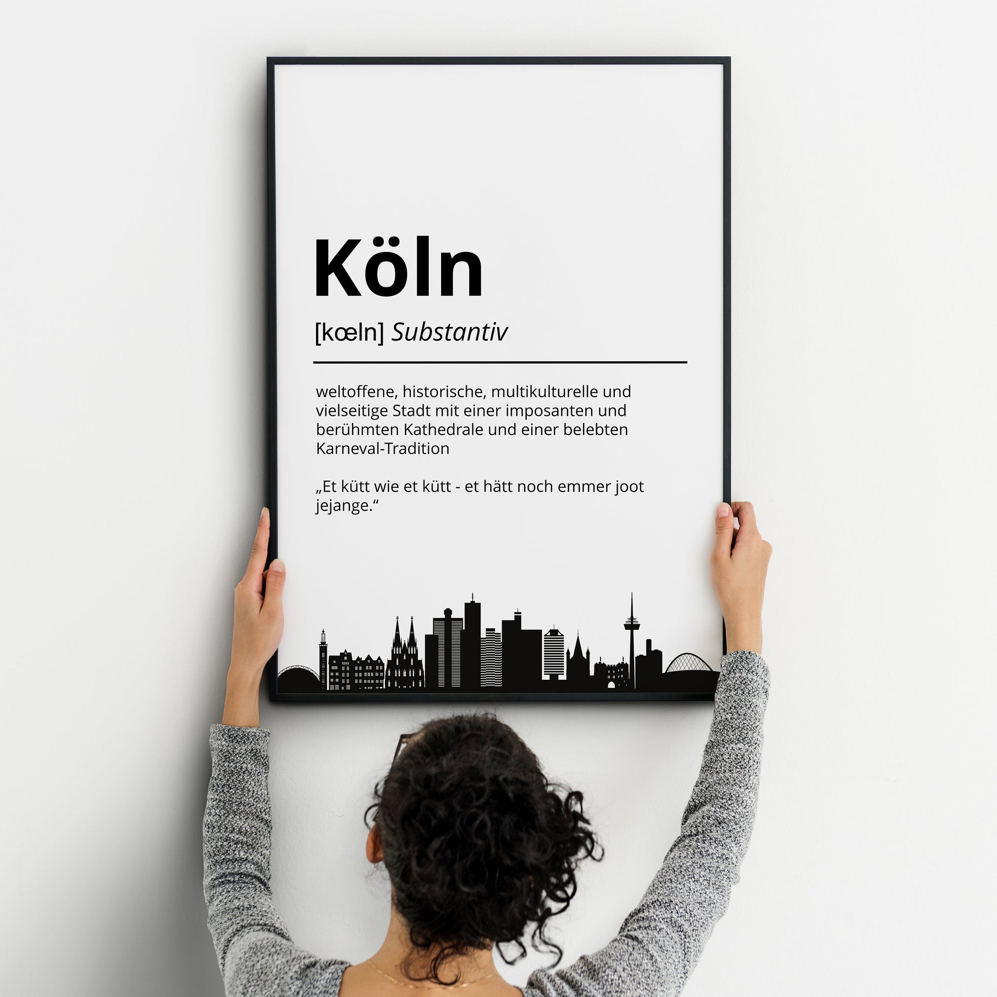 Köln Stadt Poster Definition personalisierbar Städte Poster Wandkunst Poster Wohnung Geschenk Einzug Umzug Heimatstadt Poster