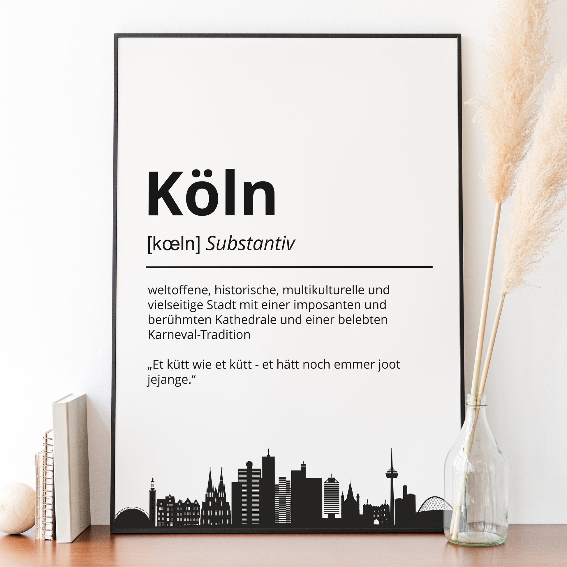 Köln Stadt Poster Definition personalisierbar Städte Poster Wandkunst Poster Wohnung Geschenk Einzug Umzug Heimatstadt Poster