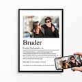Bruder Definition Poster personalisierbar mit Bild + Namen Bruder Poster Geschenk Einzug Geburtstag Geschenk Bruder Poster Familienmitglied