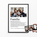 Familie Definition Poster personalisierbar mit Bild + Namen Familien Poster Geschenk Einzug Einweihung Geschenk Poster Eingangsbereich
