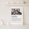 Familie Definition Poster personalisierbar mit Bild + Namen Familien Poster Geschenk Einzug Einweihung Geschenk Poster Eingangsbereich