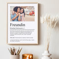 Freundin Definition Poster personalisierbar mit Bild + Namen Beste Freundin Poster Geschenk Einzug Geburtstag Geschenk Freundin Poster