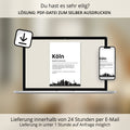 Köln Stadt Poster Definition personalisierbar Städte Poster Wandkunst Poster Wohnung Geschenk Einzug Umzug Heimatstadt Poster