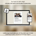Familie Definition Poster personalisierbar mit Bild + Namen Familien Poster Geschenk Einzug Einweihung Geschenk Poster Eingangsbereich