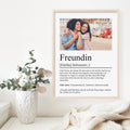 Freundin Definition Poster personalisierbar mit Bild + Namen Beste Freundin Poster Geschenk Einzug Geburtstag Geschenk Freundin Poster