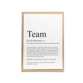 Team Definition Karte personalisierbar mit Teamnamen Jubiläum Grußkarte Team Geschenk Geburtstag Team Postkarte Definition Team Postkarte