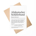 Altdeutscher Schäferhund Definition Karte personalisierbar mit Name Hunde Rasse Grußkarte Geschenk Hundebesitzer Karte Geburtstag Geschenk
