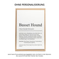 Basset Hound Definition Karte personalisierbar mit Name Hunde Rasse Grußkarte Geschenk Hundebesitzer Karte Geburtstag Geschenk