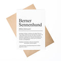 Berner Sennenhund Definition Karte personalisierbar mit Name Hunde Rasse Grußkarte Geschenk Hundebesitzer Karte Geburtstag Geschenk