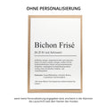 Bichon Frise Definition Karte personalisierbar mit Name Hunde Rasse Grußkarte Geschenk Hundebesitzer Karte Geburtstag Geschenk