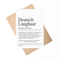 Deutsch Langhaar Definition Karte personalisierbar mit Name Hunde Rasse Grußkarte Geschenk Hundebesitzer Karte Geburtstag Geschenk