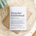 Deutscher Schäferhund Definition Karte personalisierbar mit Name Hunde Rasse Grußkarte Geschenk Hundebesitzer Karte Geburtstag Geschenk