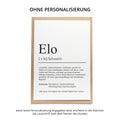 Elo Definition Karte personalisierbar mit Name Hunde Rasse Grußkarte Geschenk Hundebesitzer Karte Geburtstag Geschenk