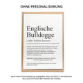 Englische Bulldogge Definition Karte personalisierbar mit Name Hunde Rasse Grußkarte Geschenk Hundebesitzer Karte Geburtstag Geschenk
