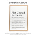 Flat Coated Retriever Definition Karte personalisierbar mit Name Hunde Rasse Grußkarte Geschenk Hundebesitzer Karte Geburtstag Geschenk