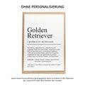 Golden Retriever Definition Karte personalisierbar mit Name Hunde Rasse Grußkarte Geschenk Hundebesitzer Karte Geburtstag Geschenk
