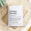 Golden Doodle Definition Karte personalisierbar mit Name Hunde Rasse Grußkarte Geschenk Hundebesitzer Karte Geburtstag Geschenk