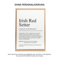 Irish Red Setter Definition Karte personalisierbar mit Name Hunde Rasse Grußkarte Geschenk Hundebesitzer Karte Geburtstag Geschenk