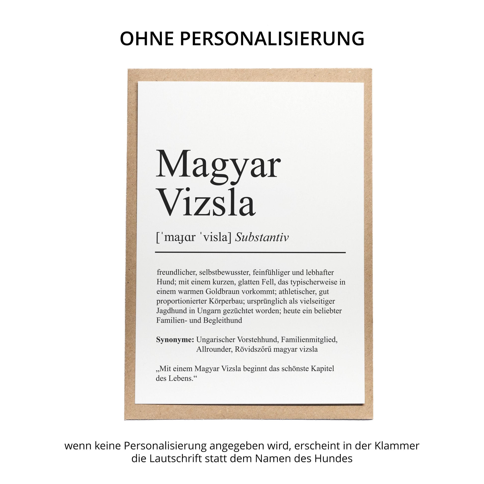 Magyar Viszla Definition Karte personalisierbar mit Name Hunde Rasse Grußkarte Geschenk Hundebesitzer Karte Geburtstag Geschenk
