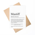 Mastiff Definition Karte personalisierbar mit Name Hunde Rasse Grußkarte Geschenk Hundebesitzer Karte Geburtstag Geschenk