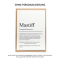 Mastiff Definition Karte personalisierbar mit Name Hunde Rasse Grußkarte Geschenk Hundebesitzer Karte Geburtstag Geschenk