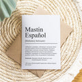 Mastin Espanol Definition Karte personalisierbar mit Name Hunde Rasse Grußkarte Geschenk Hundebesitzer Karte Geburtstag Geschenk