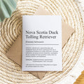 Nova Scotia Duck Tolling Retriever Definition Karte personalisierbar mit Name Hunde Rasse Grußkarte Geschenk Hundebesitzer Karte Geburtstag