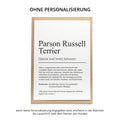 Parson Russell Terrier Definition Karte personalisierbar mit Name Hunde Rasse Grußkarte Geschenk Hundebesitzer Karte Geburtstag Geschenk