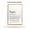 Pumi Definition Karte personalisierbar mit Name Hunde Rasse Grußkarte Geschenk Hundebesitzer Karte Geburtstag Geschenk