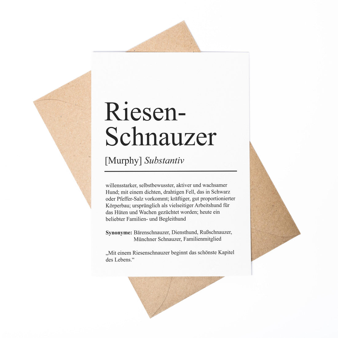 Riesenschnauzer Definition Karte personalisierbar mit Name Hunde Rasse Grußkarte Geschenk Hundebesitzer Karte Geburtstag Geschenk