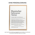 Russischer Schwarzer Terrier Definition Karte personalisierbar mit Name Hunde Rasse Grußkarte Geschenk Hundebesitzer Karte Geburtstag
