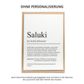Saluki Definition Karte personalisierbar mit Name Hunde Rasse Grußkarte Geschenk Hundebesitzer Karte Geburtstag Geschenk