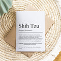Shih Tzu Definition Karte personalisierbar mit Name Hunde Rasse Grußkarte Geschenk Hundebesitzer Karte Geburtstag Geschenk