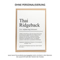 Thai Ridgeback Definition Karte personalisierbar mit Name Hunde Rasse Grußkarte Geschenk Hundebesitzer Karte Geburtstag Geschenk