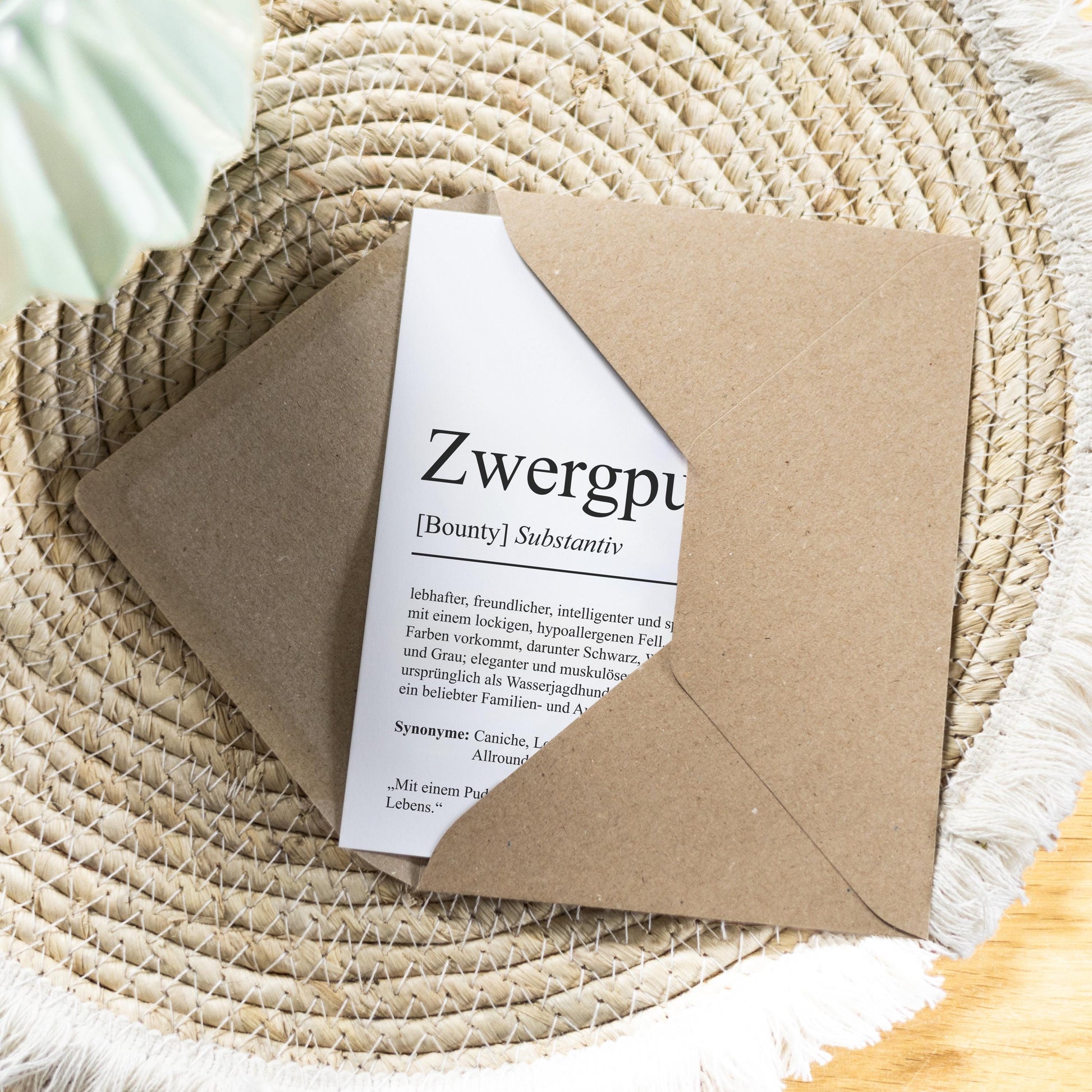 Zwergpudel Definition Karte personalisierbar mit Name Hunde Rasse Grußkarte Geschenk Hundebesitzer Karte Geburtstag Geschenk