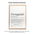 Zwergpudel Definition Karte personalisierbar mit Name Hunde Rasse Grußkarte Geschenk Hundebesitzer Karte Geburtstag Geschenk