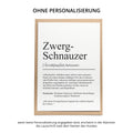 Zwergschnauzer Definition Karte personalisierbar mit Name Hunde Rasse Grußkarte Geschenk Hundebesitzer Karte Geburtstag Geschenk