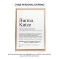 Burma Katze Definition Karte personalisierbar mit Name Katze Rasse Grußkarte Geschenk Katzenbesitzer Karte Geburtstag Geschenk