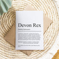 Devon Rex Definition Karte personalisierbar mit Name Katze Rasse Grußkarte Geschenk Katzenbesitzer Karte Geburtstag Geschenk
