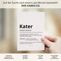 Kater Definition Karte personalisierbar mit Name Katze Kater Grußkarte Geschenk Katzenbesitzer Karte Geburtstag Geschenk