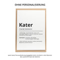 Kater Definition Karte personalisierbar mit Name Katze Kater Grußkarte Geschenk Katzenbesitzer Karte Geburtstag Geschenk