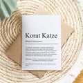 Korat Katze Definition Karte personalisierbar mit Name Katze Rasse Grußkarte Geschenk Katzenbesitzer Karte Geburtstag Geschenk
