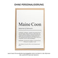 Maine Coon Definition Karte personalisierbar mit Name Katze Rasse Grußkarte Geschenk Katzenbesitzer Karte Geburtstag Geschenk