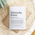 Sibirische Katze Definition Karte personalisierbar mit Name Katze Rasse Grußkarte Geschenk Katzenbesitzer Karte Geburtstag Geschenk