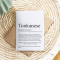Tonkanese Definition Karte personalisierbar mit Name Katze Rasse Grußkarte Geschenk Katzenbesitzer Karte Geburtstag Geschenk