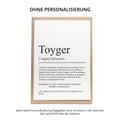 Toyger Definition Karte personalisierbar mit Name Katze Rasse Grußkarte Geschenk Katzenbesitzer Karte Geburtstag Geschenk